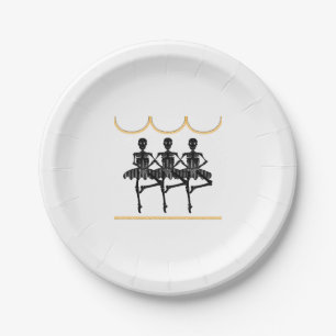 Ballerinas on Halloween Paper Plates