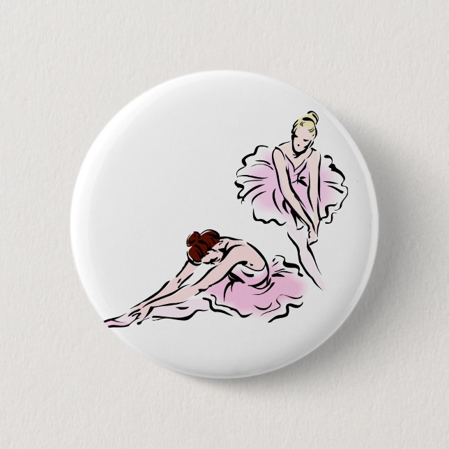 Ballerinas Pinback Button (Front)