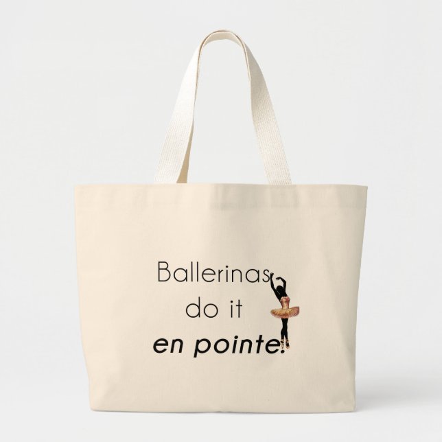 Ballerinas so it! large tote bag (Front)