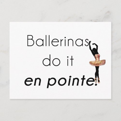 Ballerinas so it postcard