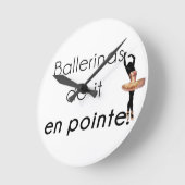 Ballerinas so it! round clock (Angle)