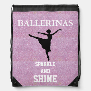 Ballerinas Sparkle & Shine Drawstring Backpack