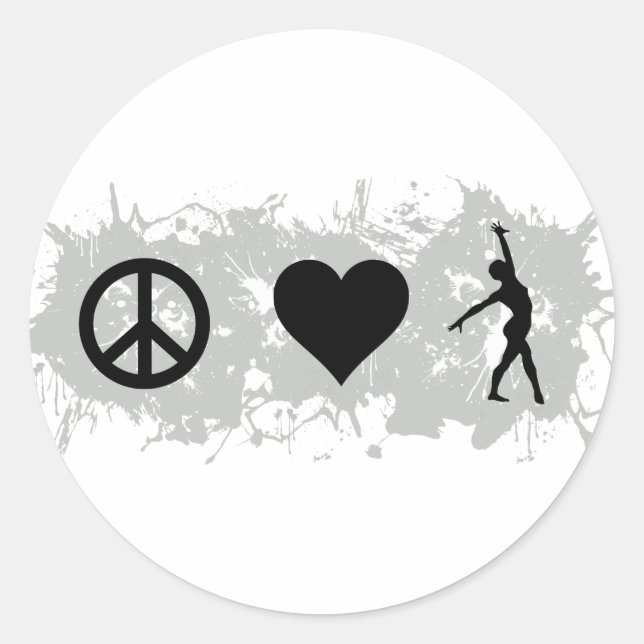 Ballet 1 classic round sticker (Front)
