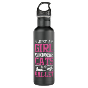 Ballet And Cats Stainless Steel Water Bottle
