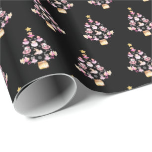 Ballet Animals Ballerina Christmas Tree Wrapping Paper