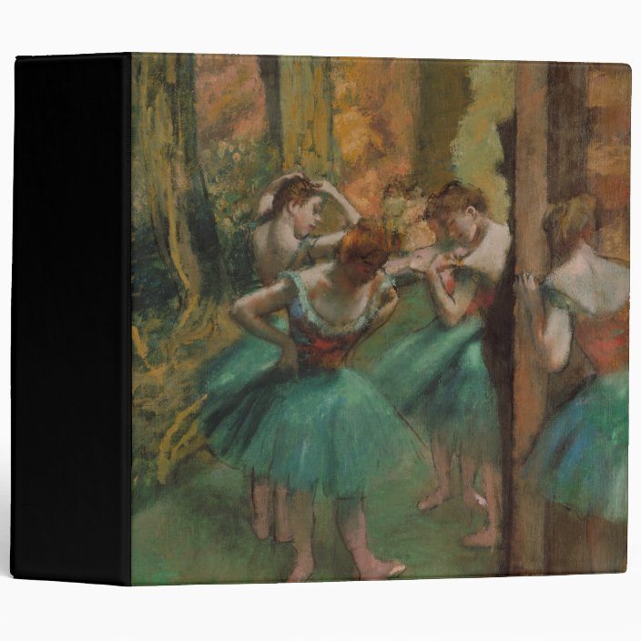 Ballet Artwork Dancers Pink And Green Edgar Degas 3 Ring Binder Zazzle Com