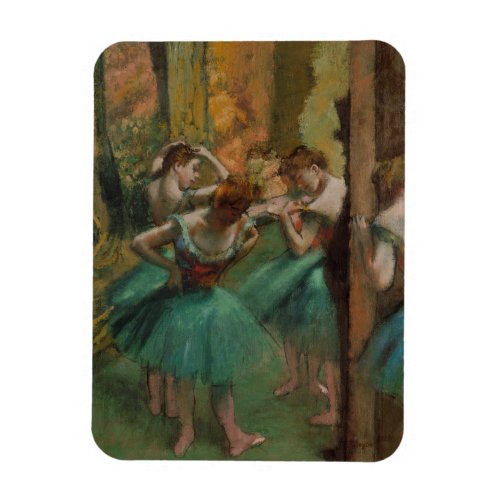 Ballet Artwork Dancers Pink and Green Edgar Degas Magnet