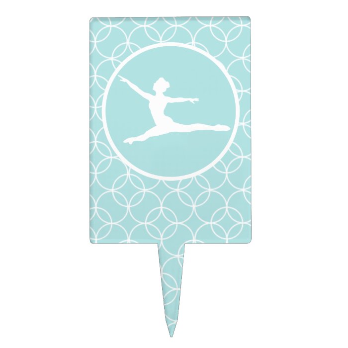 Ballet; Baby Blue Circles Cake Topper