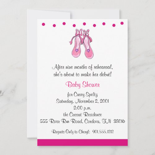 Ballet Baby Shower Invitations