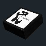Ballet Ballerina Black Pointe Custom  Gift Box<br><div class="desc">A graphic illustration of ballet pointe shoes on a gift box.</div>