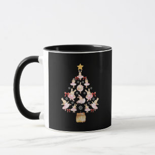 Ballet Ballerina Bunny Christmas Tree Mug