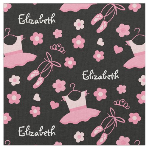 Ballet Ballerina Custom Fabric Pink Black