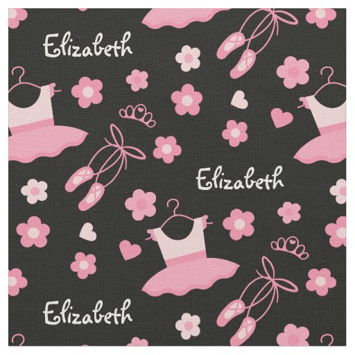 Ballet Ballerina Custom Fabric Pink Black