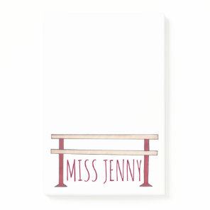 Ballet Ballerina Dance Class Studio Teacher Barre Post-it Notes