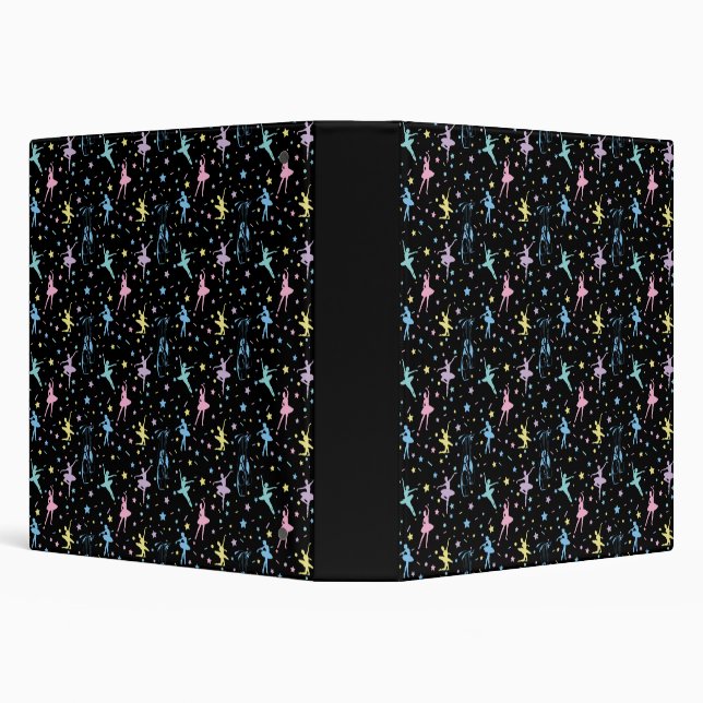 Ballet - Ballerina Dancer Shoes 3 Ring Binder (Background)