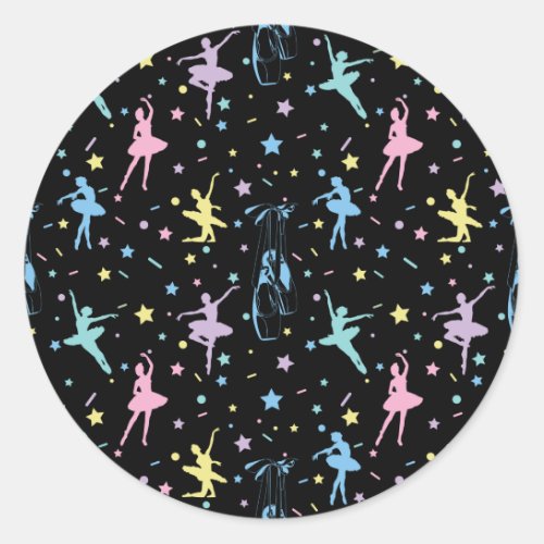 Ballet _ Ballerina Dancer Shoes Classic Round Sticker