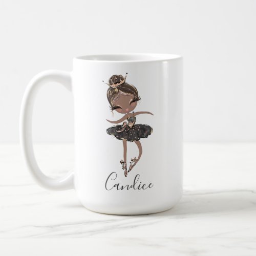 Ballet Ballerina Girl Custom Name Birthday Gift Coffee Mug