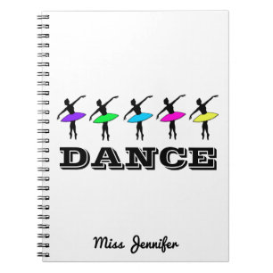 Ballet Ballerina Personalized Dance Teacher Gift Notebook