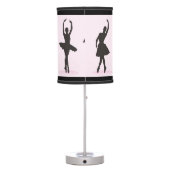 Ballet Ballerina Pink Dancer Ballerinas Table Lamp (Back)