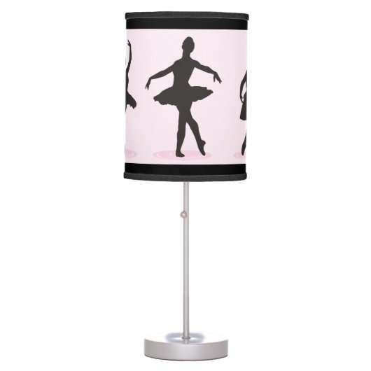 Ballet Ballerina Pink Dancer Ballerinas Table Lamp (Front)