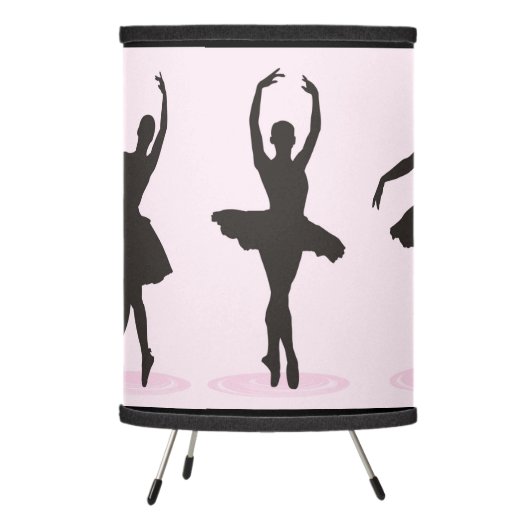 Ballet Ballerina Pink Dancer Tripod Table Lamp (Left)