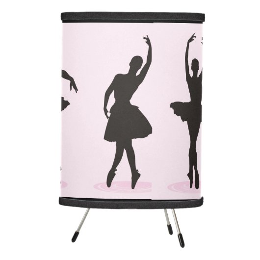 Ballet Ballerina Pink Dancer Tripod Table Lamp (Right)