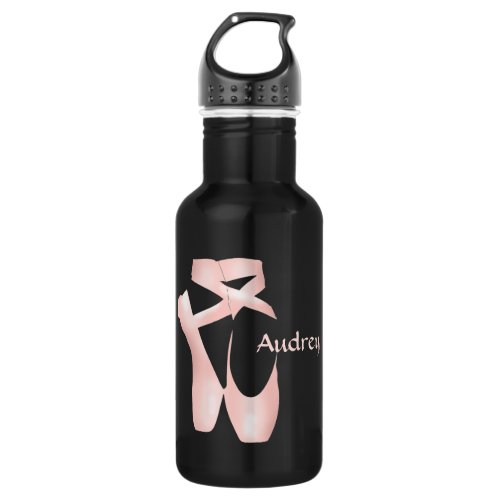 Ballet Ballerina Pink Pointe Shoes Custom 18oz Stainless Steel Water Bottle