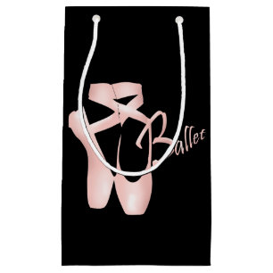 Ballet Ballerina Pink Pointe Shoes Sml Gift Bag