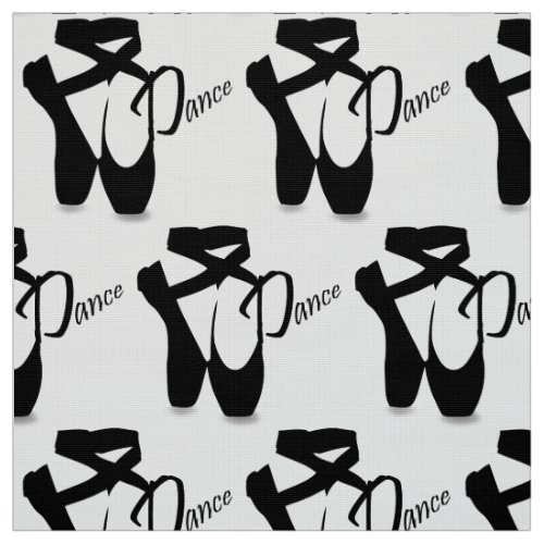 Ballet Ballerina Pointe Shoes Black  White Fabric