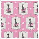 Ballet Ballerina Princess Greyhound Dog (black) Fabric