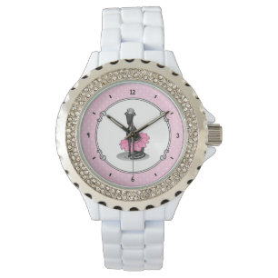 Ballet Ballerina Princess Greyhound Dog (black) Watch