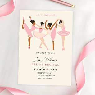 Ballet Ballerina recital Invitation