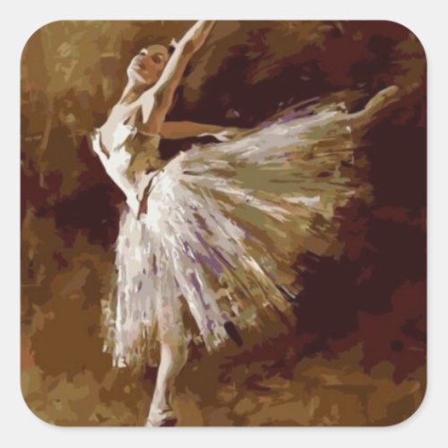 Ballet_Ballerina Square Sticker