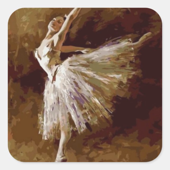Ballet_Ballerina Square Sticker (Front)