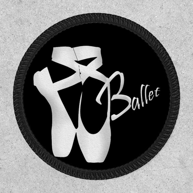 Ballet Ballerina White Pointe Shoes Patch (Front)