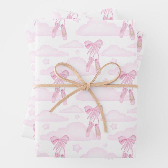 Ballet Ballerina Wrapping Paper Sheets (In situ)