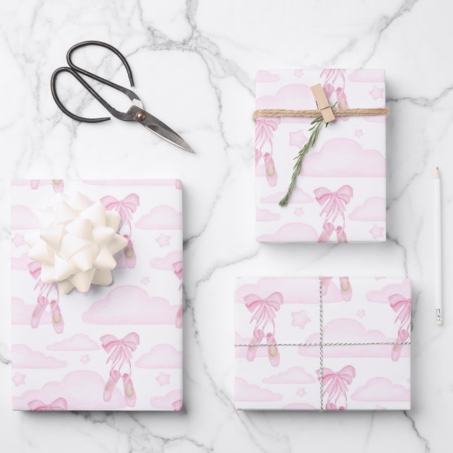 Ballet Ballerina Wrapping Paper Sheets (Front)