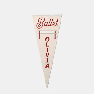 Ballet Barre Ballerina Dancer Teacher Recital  Pennant Flag