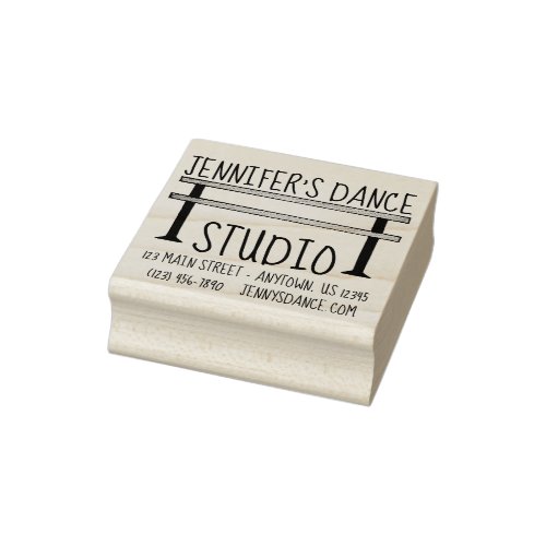 Ballet Barre Dance Teacher Studio Custom Address Rubber Stamp