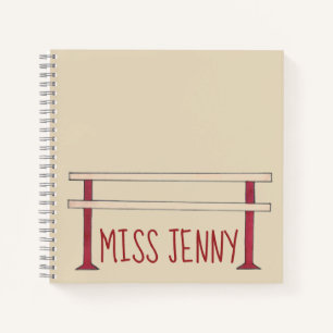 Ballet Barre Personalized Dance Teacher Ballerina Notebook