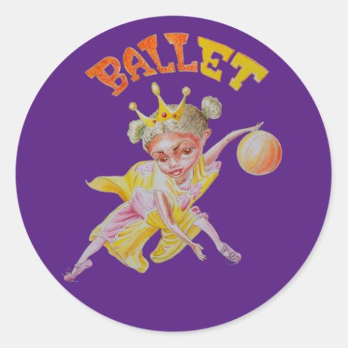 Ballet Basketball Girl Sticker