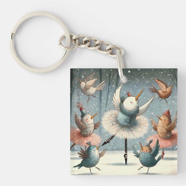Ballet Birds Keychain (Front)