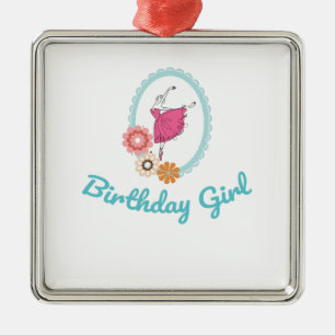 Ballet Birthday Birthday Outfit for Ballerina Metal Ornament