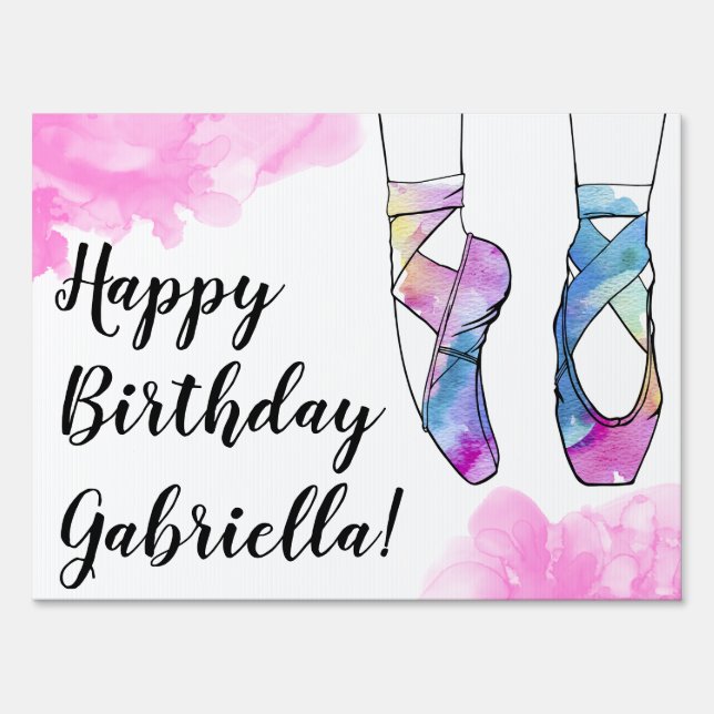 Ballet Birthday Party Sign (Front)