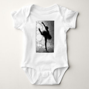 Ballet Black White Dancing Ballerina Baby Bodysuit