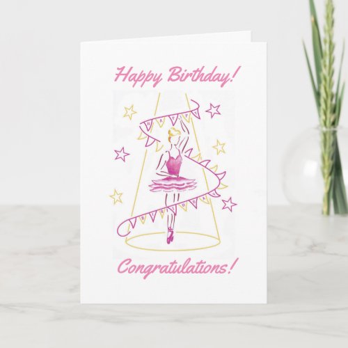 Ballet  Bunting Birthday Card