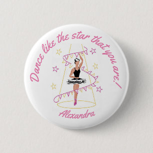 Ballet & Bunting - I Love Ballet - Black/Brown Button