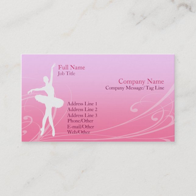 Ballet Business Card (Front)