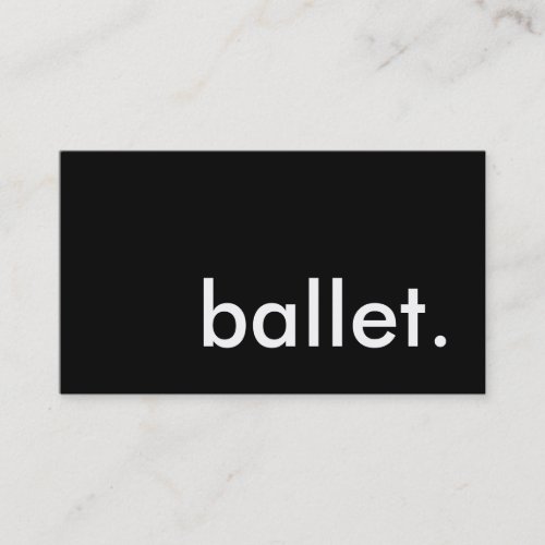 ballet. business card template