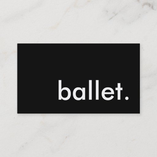 Customizable ballet. business card template